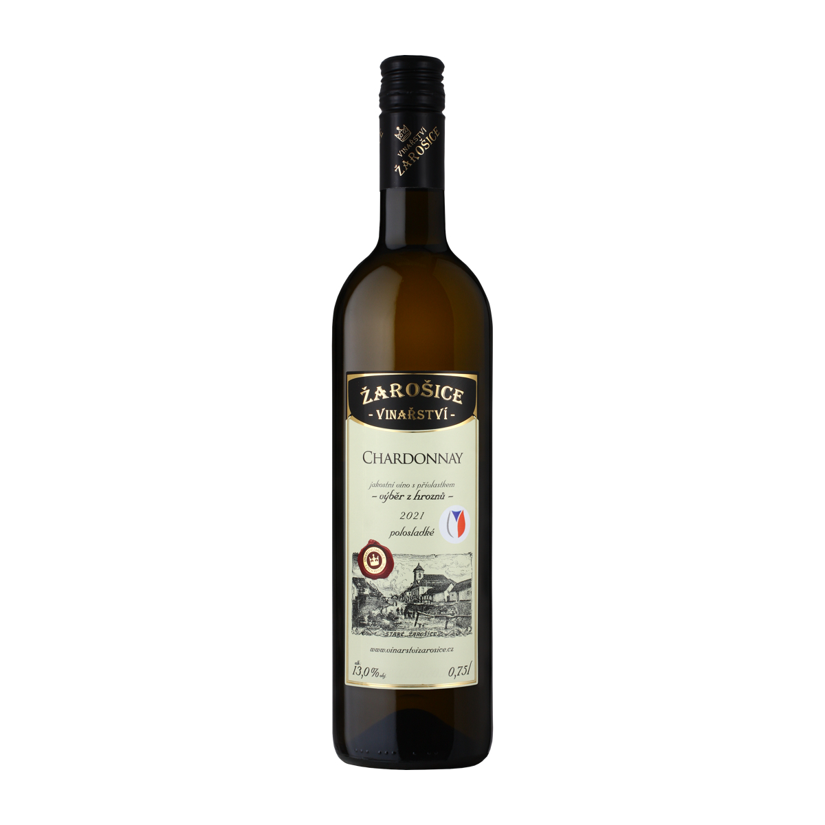 Obrázek Chardonnay 2021, výběr z hroznů, Vinařství Žarošice