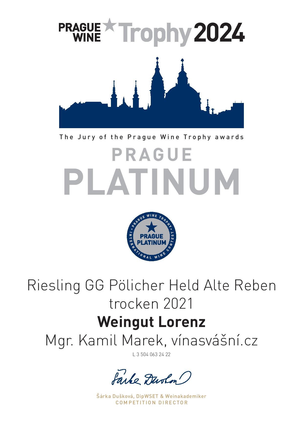 Obrázek Riesling Pölicher Held Alte reben GG 2022, Vinařství Lorenz, Detzem, Mosela, Německo